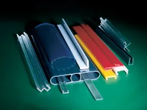 Stack of multicolored Polycarbonate (PC) & Acrylic Profiles
