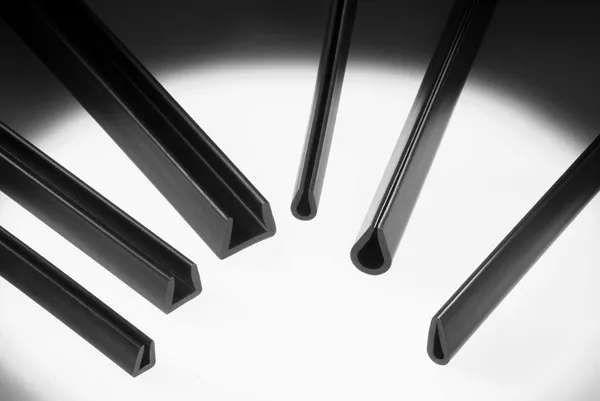 6 black Low-density polyethylene stock channels