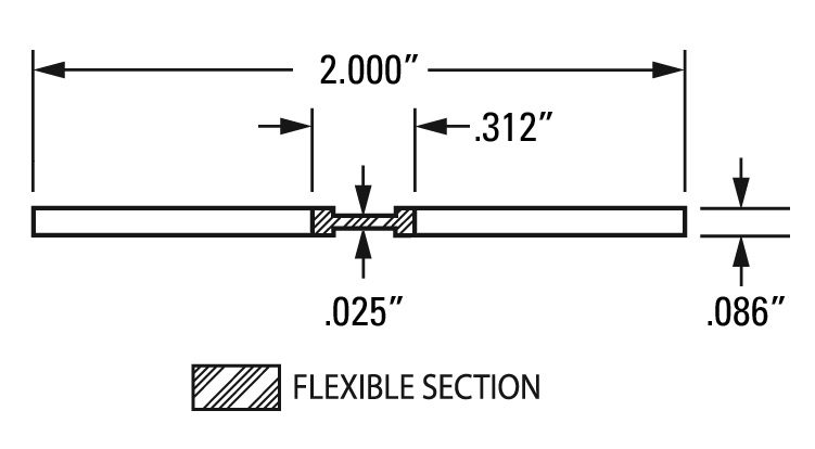 J-1196 2” PETG Flat J-1196 2” DR Flat continuous, coextruded thermoplastic hinge specs
